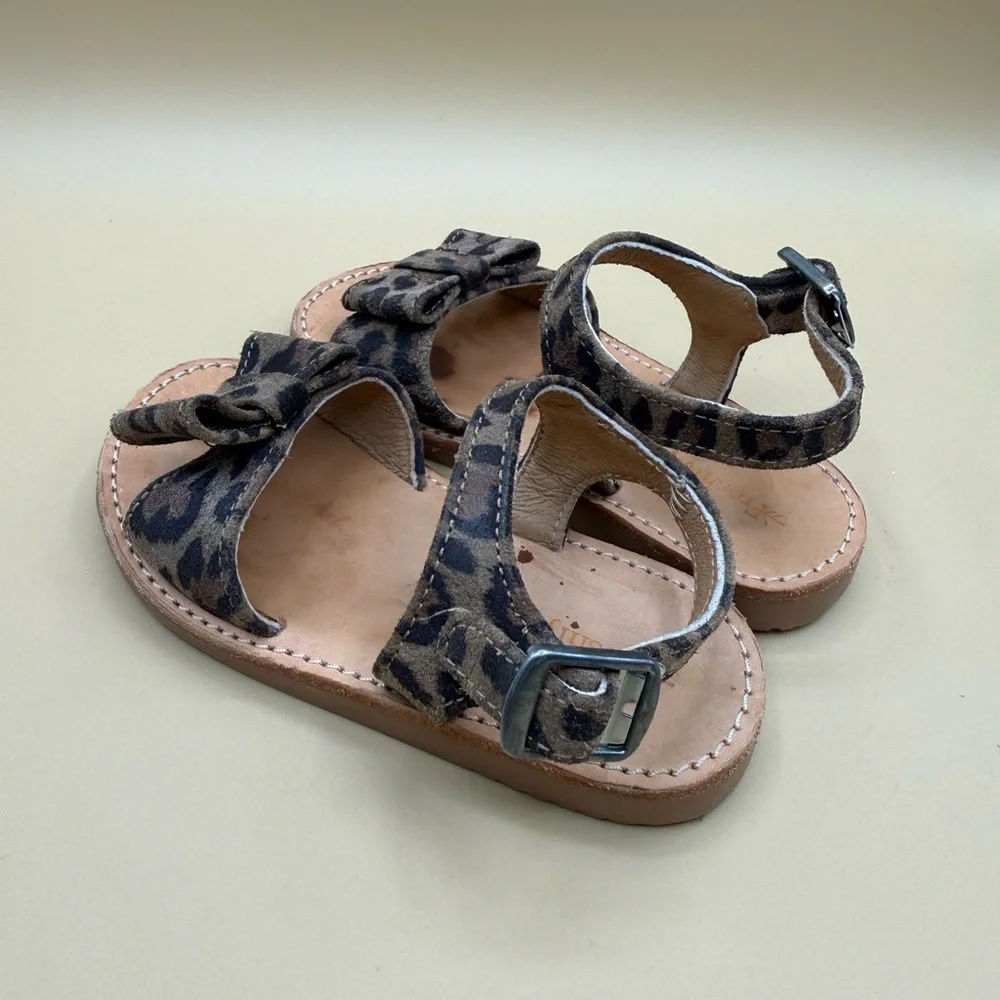 Freshly Picked Toddler‎ Sandals – Leopard Print Suede – Size 7